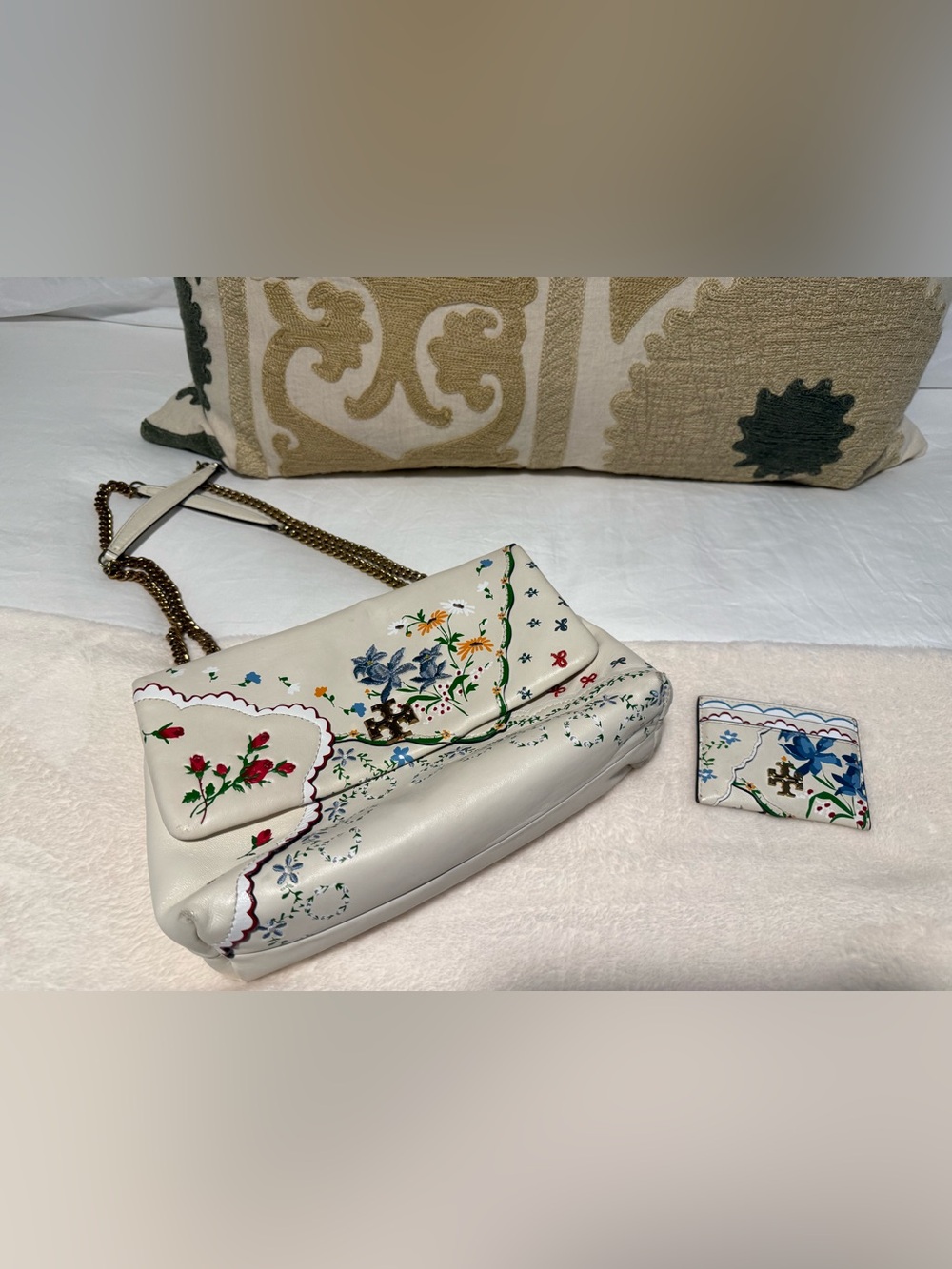 RARE Tory Burch Kira Mixed-Floral Purse and Card Holder